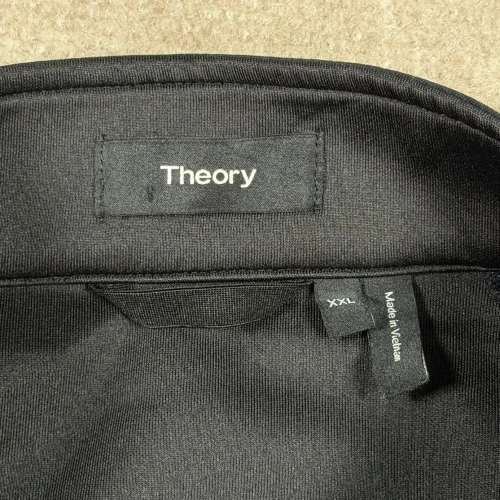 Theory Full Zip Performance Scuba Soft Jacket Black Navy Blue Men's‎ Size XXL